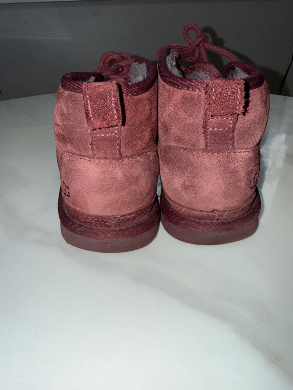 UGG Wine Suede Sheepskin-Lined Lace-Up Chukka Boots - Picture 3 of 7